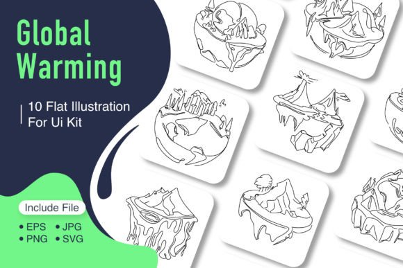 Download Flat Illustration Global Warming - Warm Collection