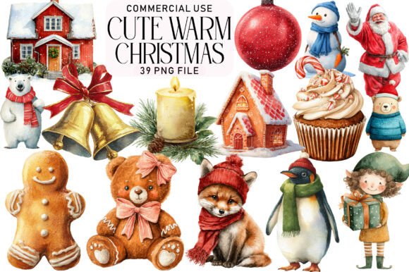 Download Cute Warm Christmas Clipart - Warm Collection