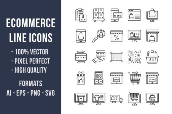 Download 50 Ecommerce Line Icons - Icons Collection