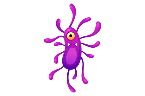 Download Disease Germ Character. Cartoon Microbe - Disease Collection