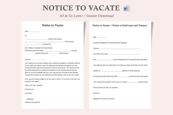 Download Notice to Vacate,rental Property - Rental Collection