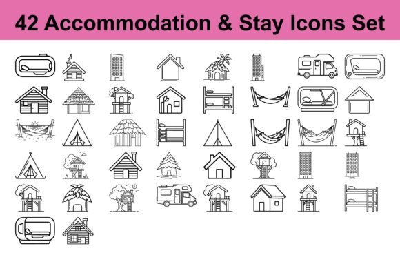 Download 42 Accommodation and Stay Icons - Icons Collection