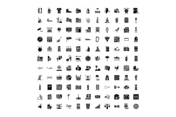 Download Diverse Vector Glyph Icons for Infograph - Icons Collection