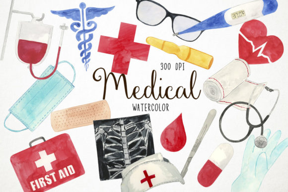 Download Watercolor Medical Clipart, Hospital - Hospital Collection