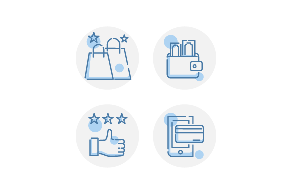Download Creative Blue Buyer Icons Design - Icons Collection