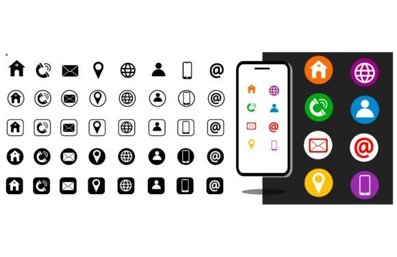 Download Contact Us Line Icons Set - Icons Collection